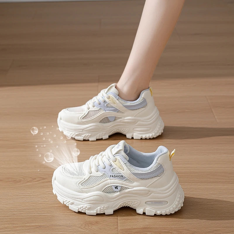 Zapatillas deportivas con plataforma para mujer transpirables