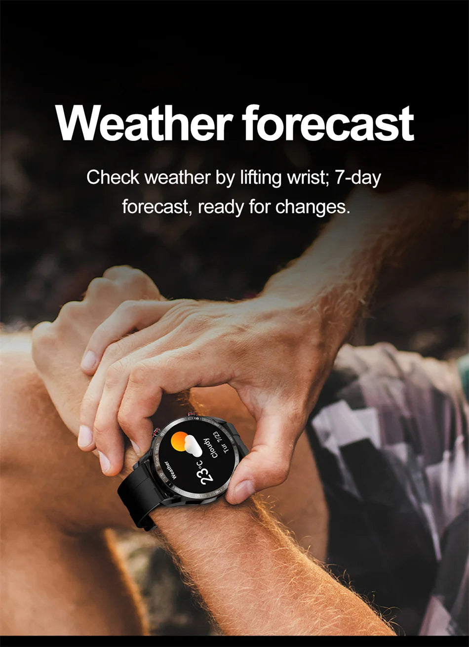 ECG + PPG Bluetooth llamada reloj inteligente hombres láser salud presión arterial Fitnes relojes deportivos hombre deportes impermeable Smartwatch + caja