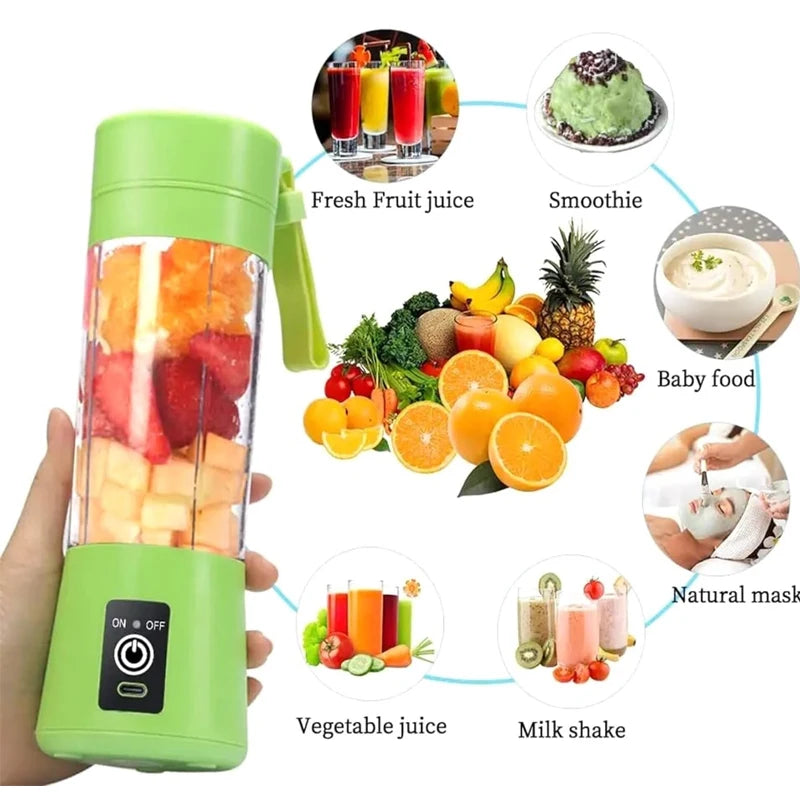 Licuadora Portátil USB Recargable para Smoothies y Batidos