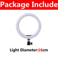 Anillo de luz LED para fotografía de 16/26/33cm, 3 modos, anillo de luz regulable para Selfie con soporte para teléfono para vídeo Tiktok, lámpara de relleno de maquillaje en vivo