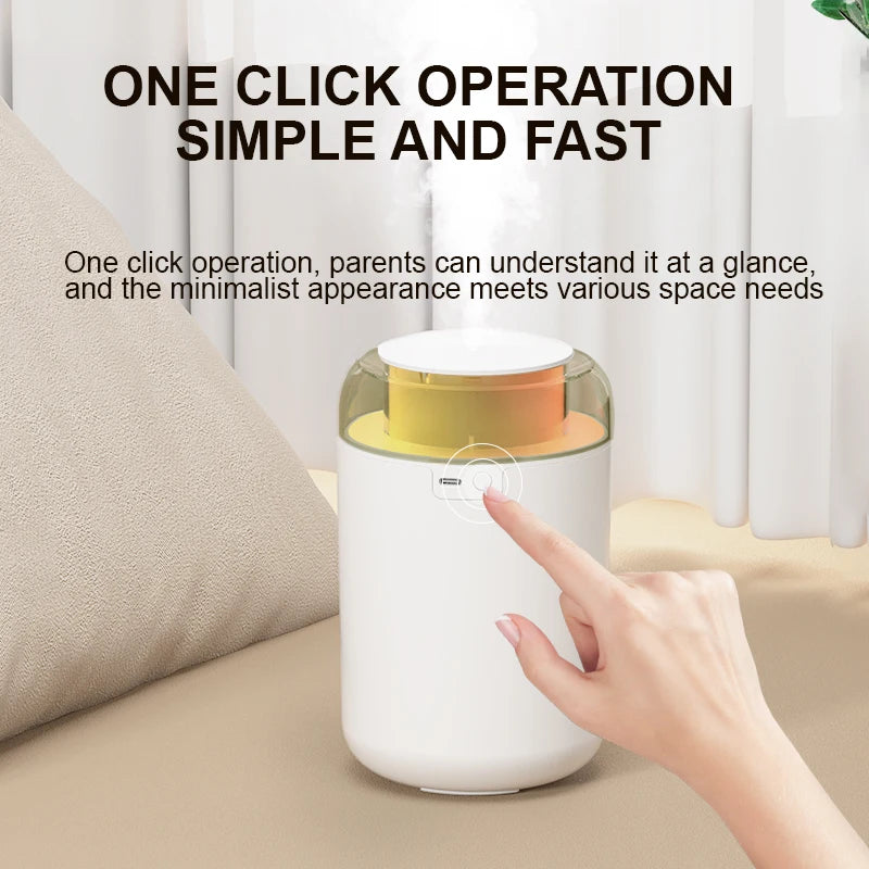 Humidificador ultrasónico USB de 1200 ml con aromaterapia y luz LED de colores