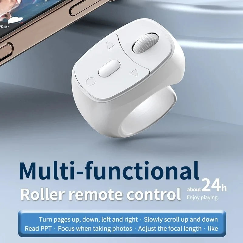 Anillo de control remoto inalámbrico para celular, disparador de dedo, controlador de teléfono móvil BT para viajes