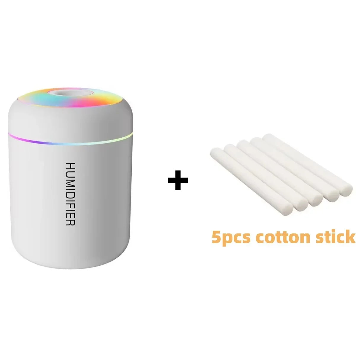 Mini humidificador difusor de aromas USB 180 ml para auto con luces