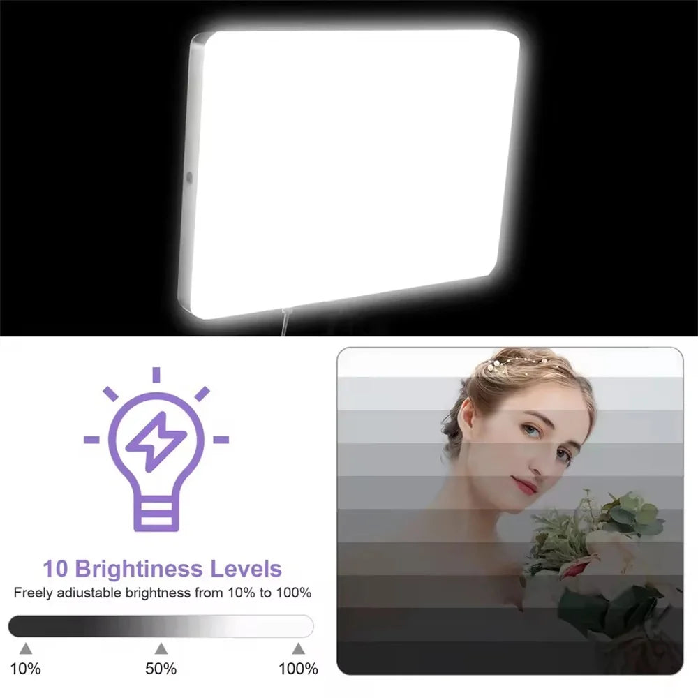 Panel de Luz LED MEUYAG de 11 Pulgadas 2700K-6500K, Iluminación Fotográfica Portátil, Luz de Relleno para Video y Fotografía