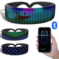 Gafas futuristas electrónicas brillantes DIY que brillan en la oscuridad, gafas luminosas LED con Bluetooth, accesorios para fiestas, Bar, actuaciones de festivales