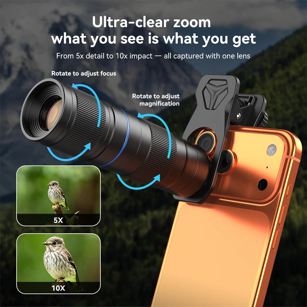 Teleobjetivo Zoom 5x-10x APEXEL para Smartphone