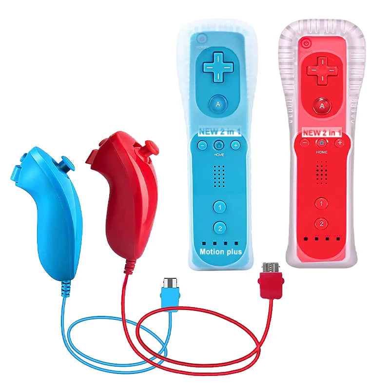 Control Inalámbrico con Nunchuck para Nintendo Wii Motion Plus
