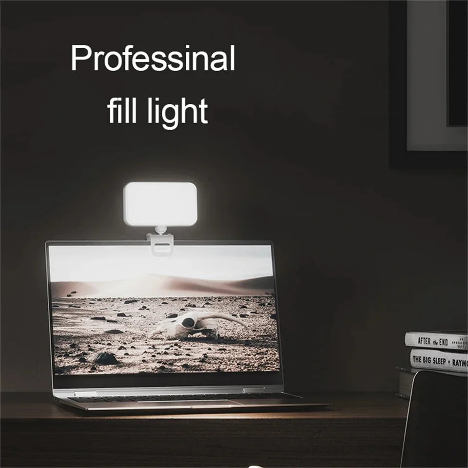 Luz LED de bolsillo COOL DIER para selfies, compatible con iPhone, iPad, teléfonos móviles y portátiles, con clip, flash, luz de relleno para video y fotografía, lámpara de fotografía.