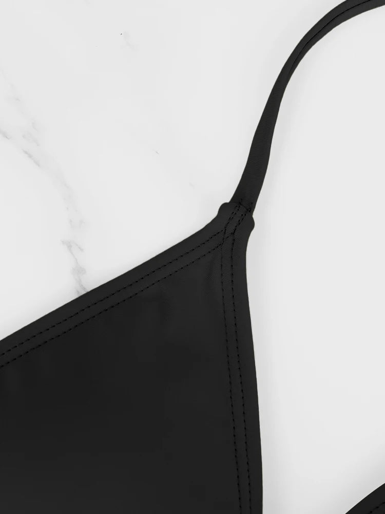 Top Bikini Sexy para mujer con cuello colgante y tiras