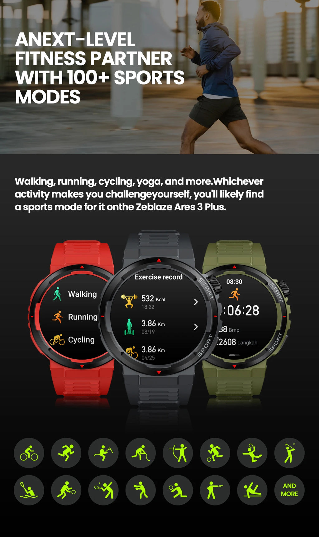 Zeblaze Ares 3 Plus Reloj Inteligente AMOLED