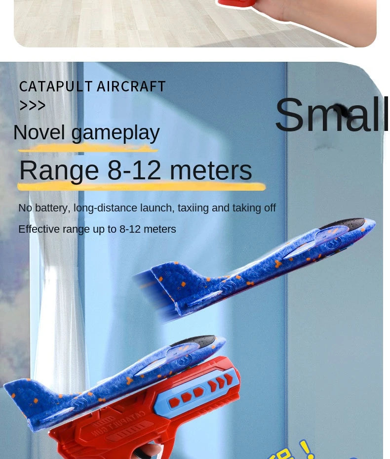Avión de eyección al aire libre para niños, juguetes de espuma, aviones oy gun, juegos al aire libre para padres e hijos, juguetes, regalos para niños, juguete volador