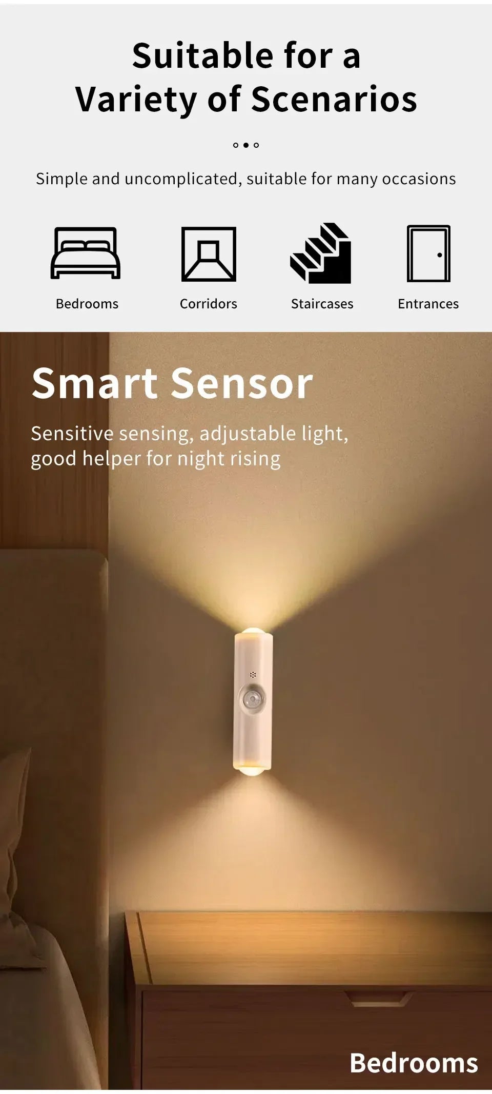 Luz de Pared RGB con Sensor de Movimiento USB