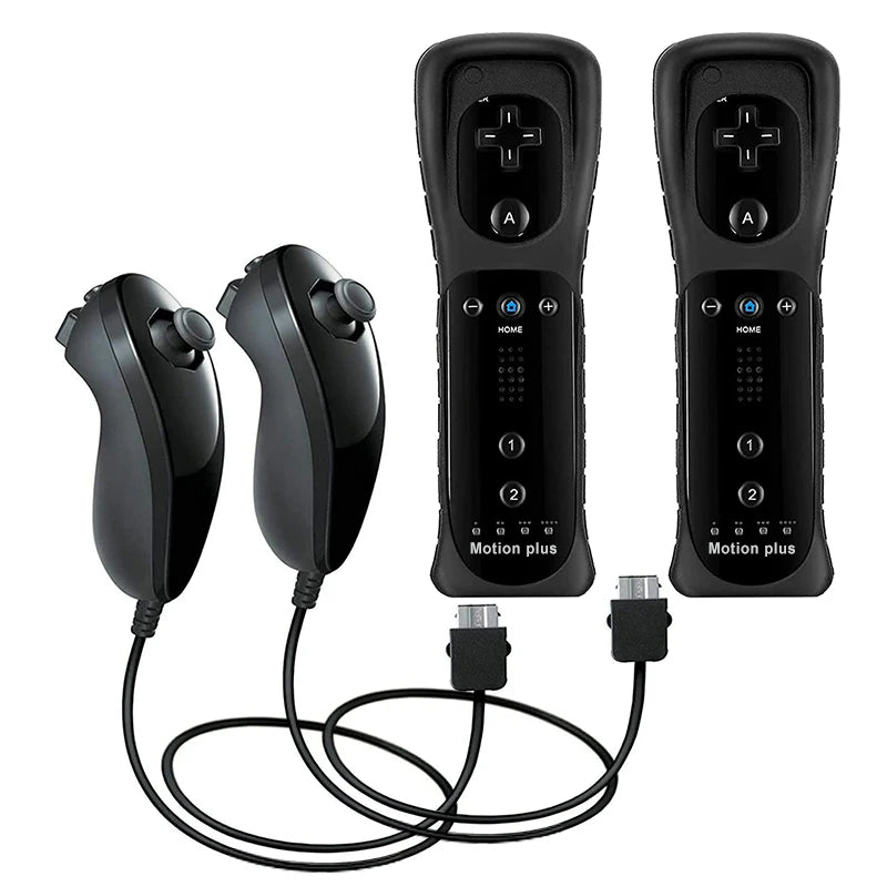 Pack 2 Controles Motion Plus con Nunchuck para Nintendo Wii