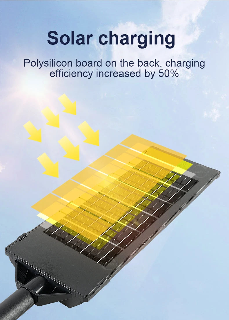 Lámpara Solar LED para Jardín con Sensor de Movimiento IP65