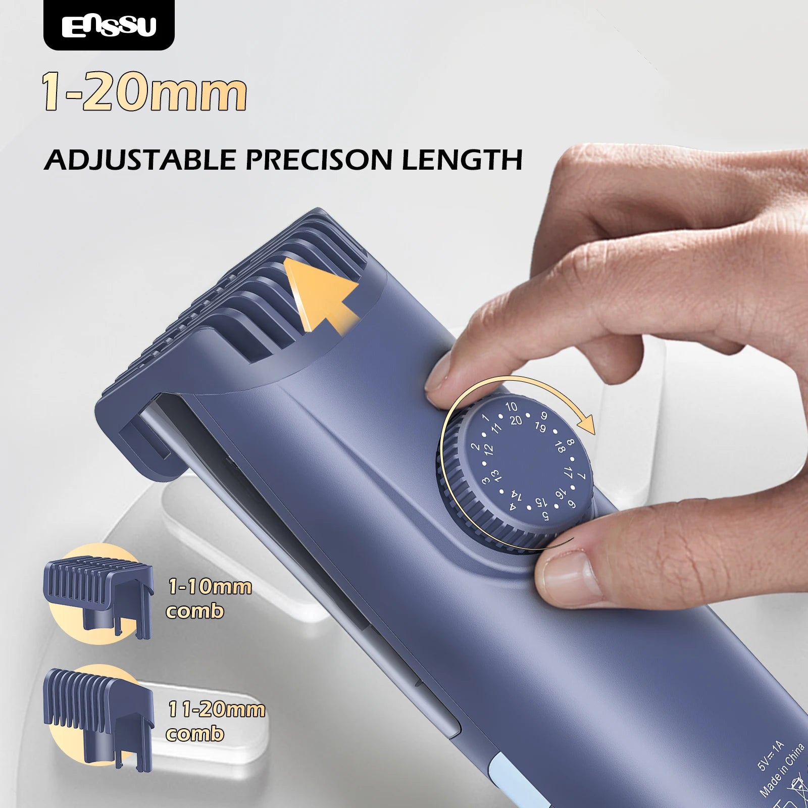 Cortadora de Pelo Profesional al Vacío para Hombres, Recargable por USB, Recortadora de Barba Eléctrica para Uso Doméstico
