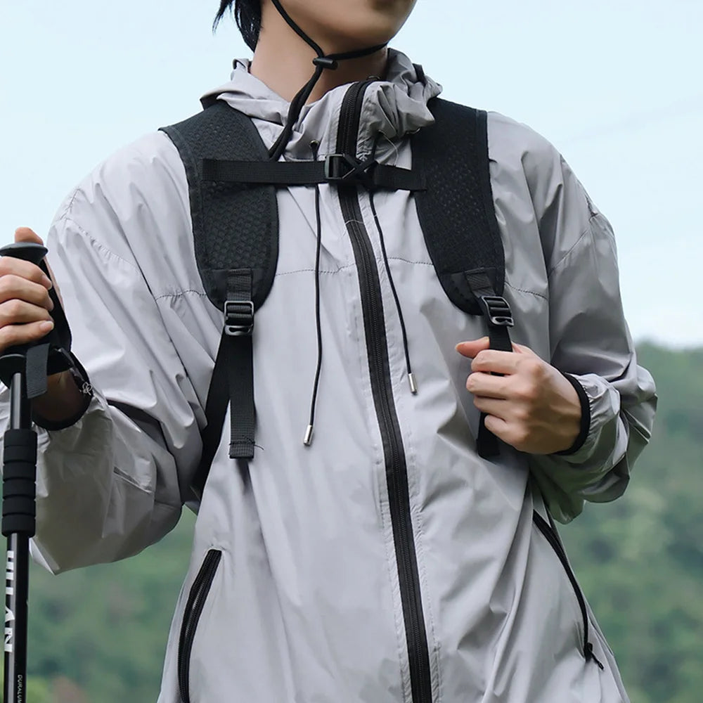 Mini Mochila para Exteriores con Diseño de Montaña, Ligera, con Correa Ajustable, para Senderismo, Viajes, Campamento, Excursiones Diarias al Aire Libre