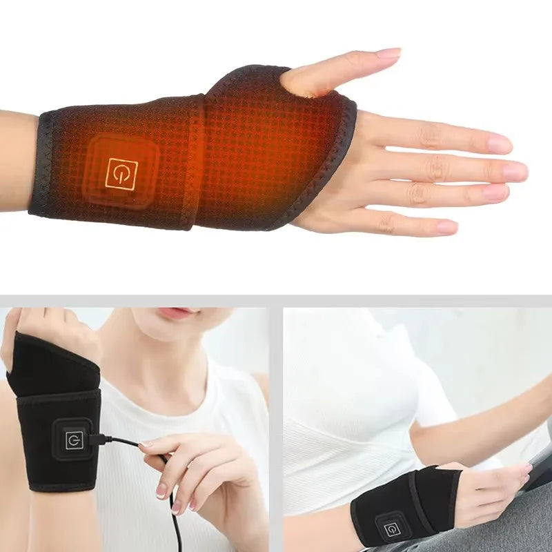 Masajeador eléctrico de calor para pies y manos, vibración, calor de los tobillos, soporte de tobillos portátil, articulaciones, relajación para ejercicio físico en invierno