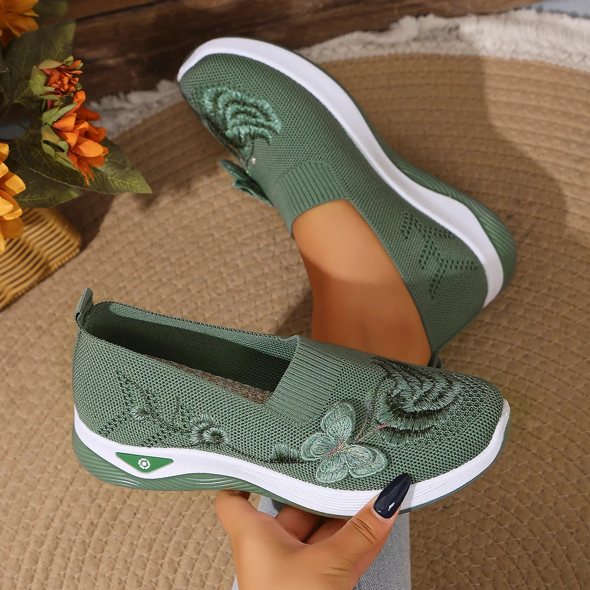 Zapatillas Deportivas de Punto Ligeras y Duraderas para Mujer, Microfibra Transpirable, Primavera Verano, para Uso Diario, Caminar al Aire Libre, Casual