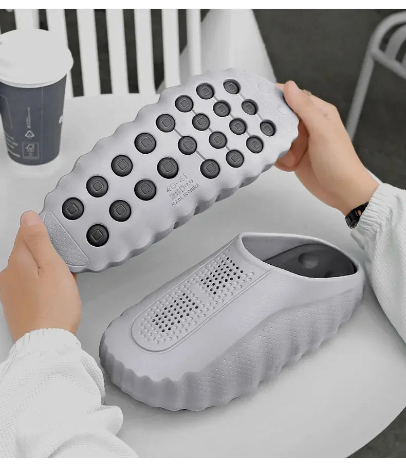 Zuecos unisex con suela de acupresión, antideslizantes para playa y uso diario