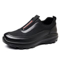 Mocasines casuales de cuero para hombre con suela gruesa antideslizante