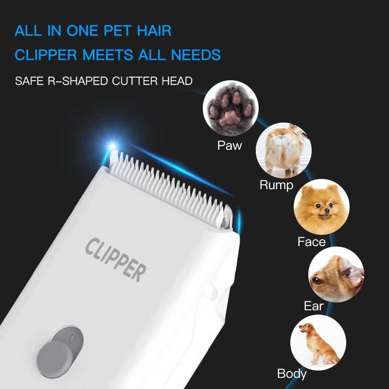 Cortadora de pelo para perros, cortadora de pelo eléctrica para mascotas, afeitadora de bajo ruido para perros y gatos, herramientas profesionales de aseo para mascotas recargables inalámbricas