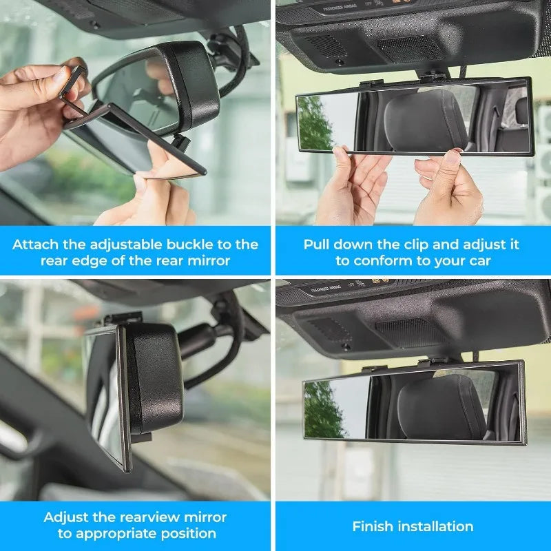 Espejos de coche para bebé, espejo retrovisor Interior, espejo retrovisor convexo gran angular, antideslumbrante, Monito auxiliar panorámico de gran visión