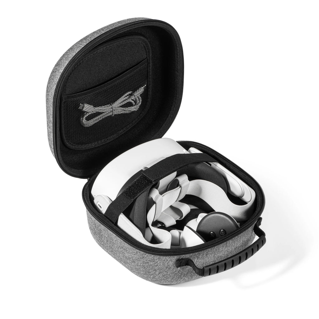 Estuche de transporte duro Compatible con auriculares VR Oculus Meta Quest 3S/Quest 3/Quest 2 y funda de accesorios para controlador táctil