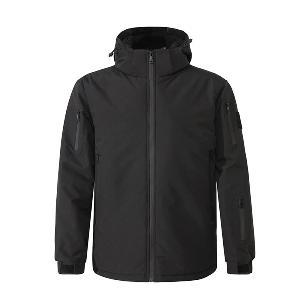 Chaqueta Calefactora de Grafeno con Capucha USB — 8 Zonas de Calor