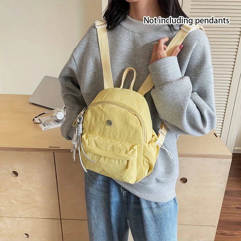 Mochila de moda para mujer Edición coreana Ins Mochila pequeña ligera Nuevo bolso de viaje versátil de estilo universitario de ocio