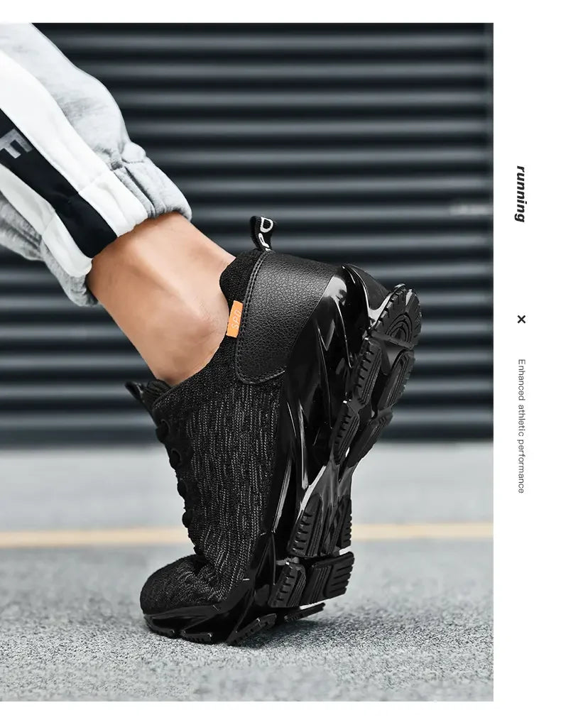 Zapatillas deportivas transpirables de malla unisex con suela cuchilla