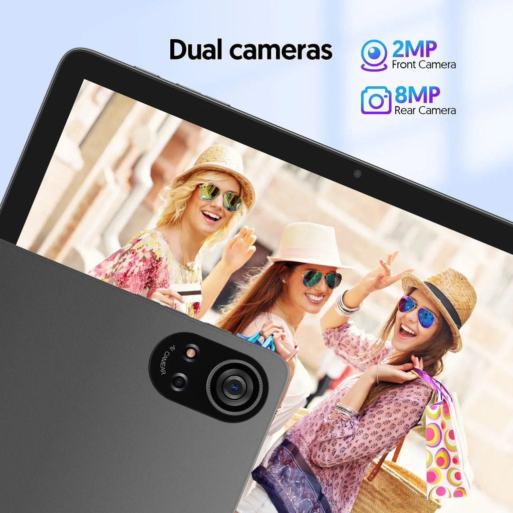 BAKEN tableta Android 15 de 10 pulgadas, procesador penta-core A333, 24GB (6GB + 18GB de expansión) RAM + 128GB ROM, 5G WiFi, 8000mAh