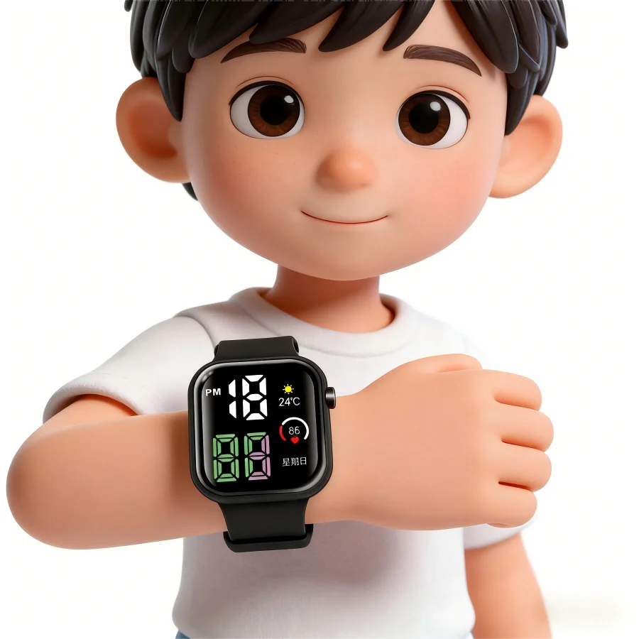 Reloj Deportivo Digital LED Luminoso para Niños