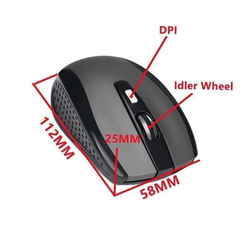 Ratón inalámbrico para juegos de 2,4 GHz con receptor USB para PC, portátil, ordenador de sobremesa