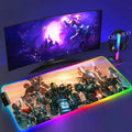 Alfombrilla de ratón para juegos World Of Warcraft Illidan RGB XXL, alfombrilla de ratón Led grande para Gamer, decoración de escritorio, alfombrilla de escritorio WOW con retroiluminación