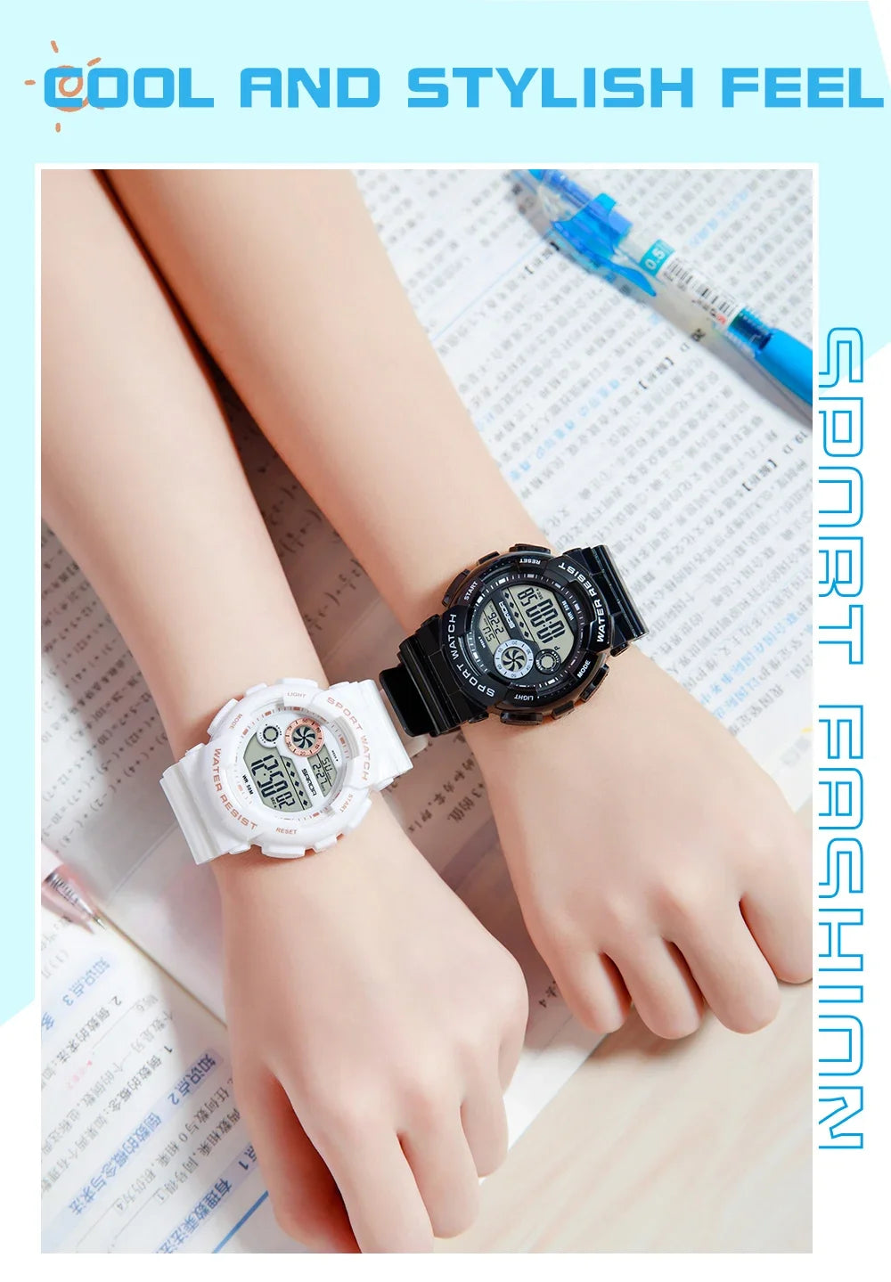 Reloj Digital LED SANDA Deportivo para Mujer