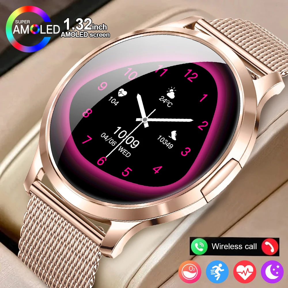 Reloj Inteligente LIGE AMOLED Curva 3D para Mujer