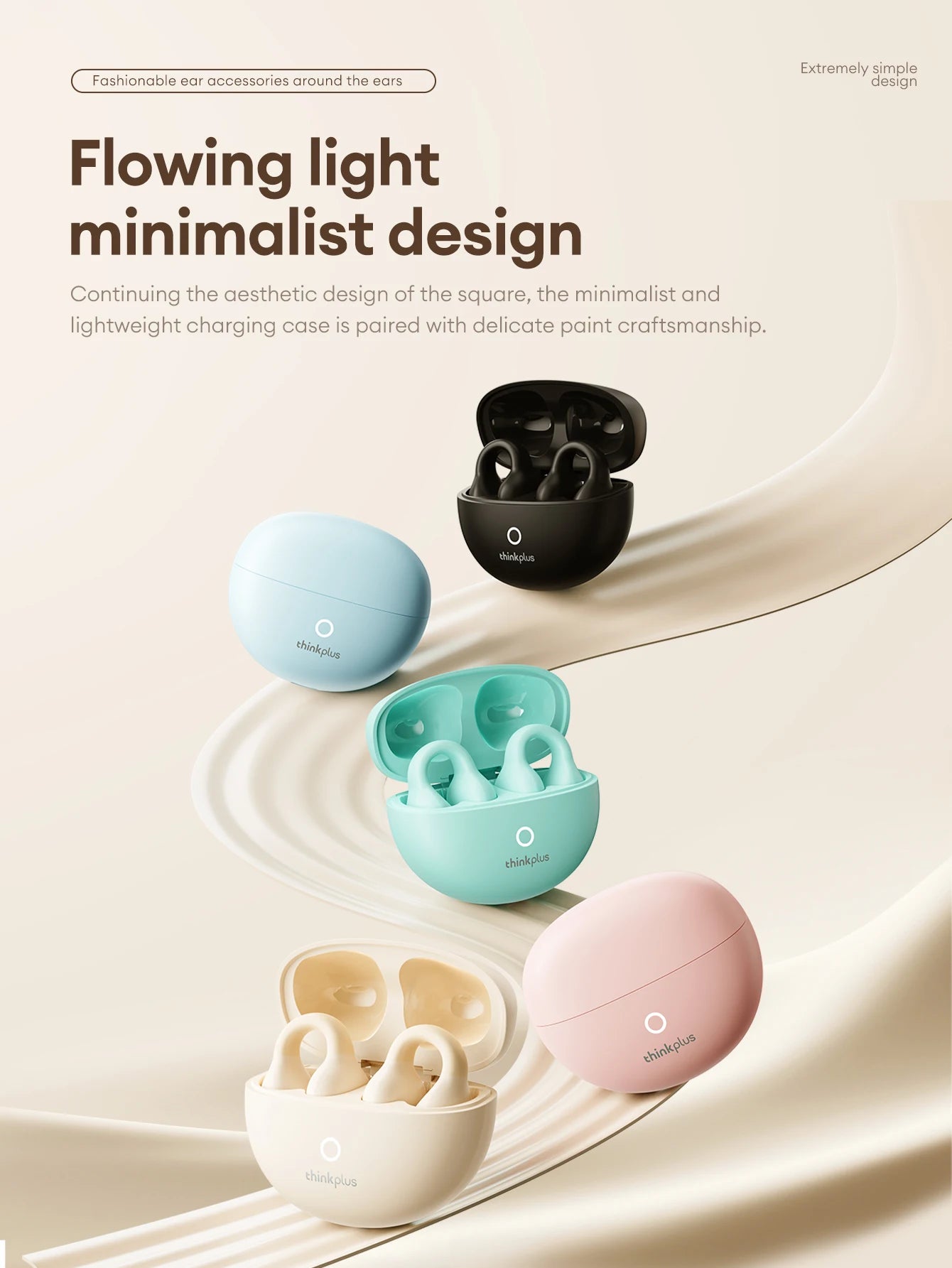 Auriculares Lenovo LP25 OWS Bluetooth 5.4 con Clip Inalámbricos