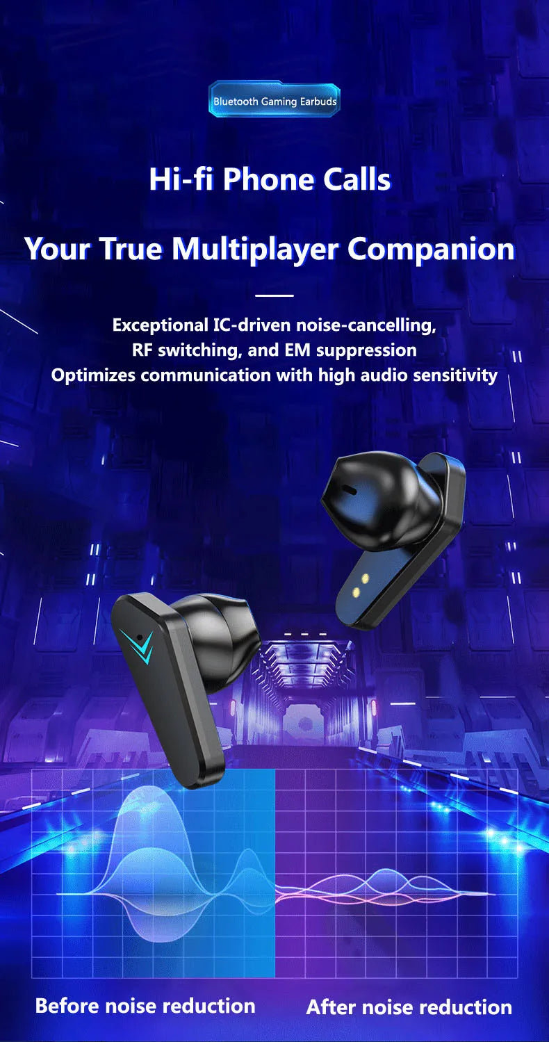 Auriculares Inalámbricos TWS X15 Gaming HiFi Bluetooth 5.0 con Micrófono