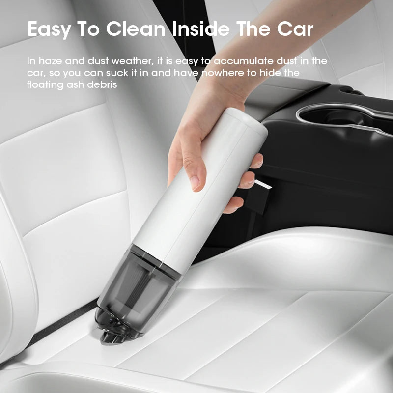 Aspiradora Portátil Mini de Mano Inalámbrica para Auto, Succión Fuerte, 2 Velocidades, Ligera y Recargable para Hogar y Auto