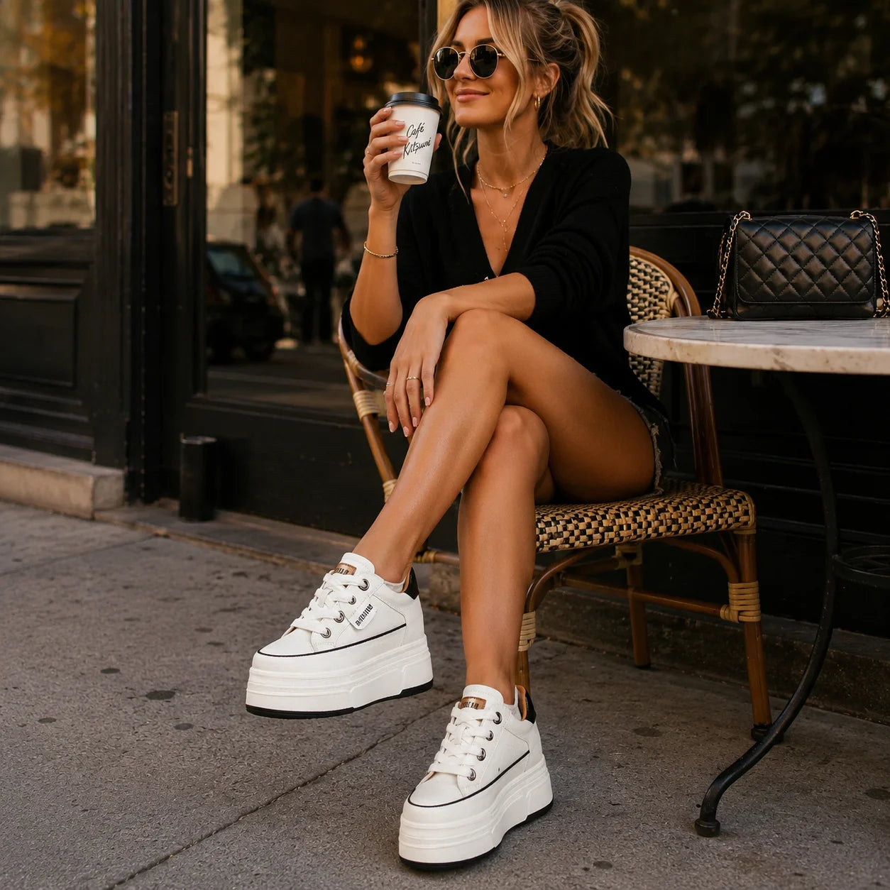 Zapatillas con Cuña Oculta para Mujer - Plataforma 9cm