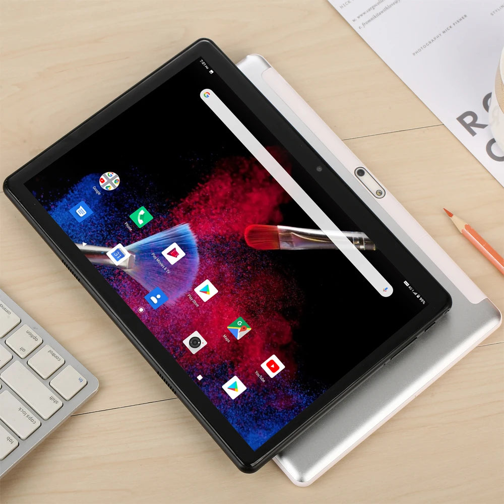 Nuevas Tabletas Android de 10.1 Pulgadas, Octa Core, 4GB RAM, 64GB ROM, Google Play, Cámaras Duales, Doble SIM, Llamadas Telefónicas, WiFi, Batería de 6000mAh