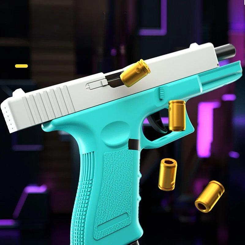 Pistola de juguete, pistola de mano, carcasa de bala suave, expulsión de dardos de espuma, tiro para adultos, niños y niñas, juegos de tiro al aire libre