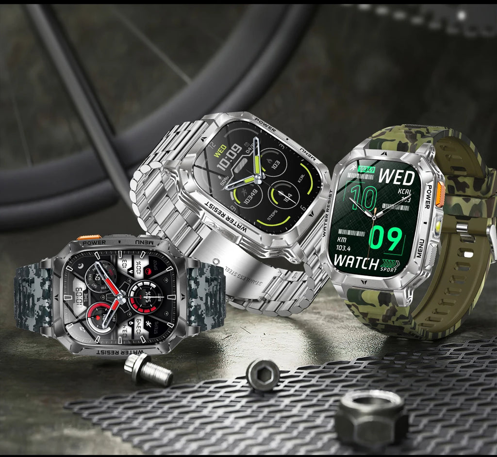 LIGE Reloj Inteligente Militar 1400mAh IP68