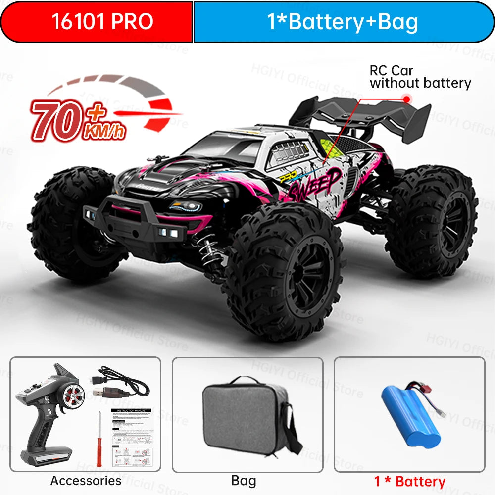 Teeggi 16101 /16102 PRO 1:16 70 KM/H carreras de deriva de alta velocidad SG116 MAX 4WD RC coche todoterreno monstruo camión juguetes para regalo de chico