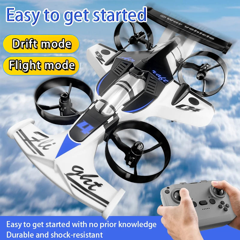 Dron Quadcopter 2 en 1 Tierra y Aire con Control Remoto