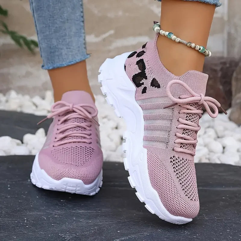 Zapatos de mujer, zapatillas con estampado de leopardo, zapatillas informales ligeras y transpirables para mujer, zapatos de venta con envío gratis