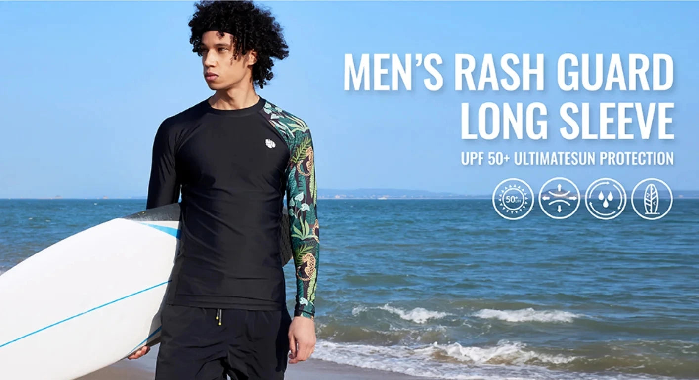 Camiseta de Compresión UV para Hombre, Surf y Natación