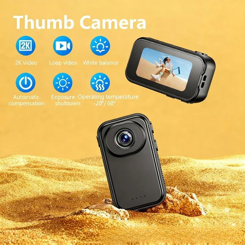 Cámara de Video Portátil 2K HD Lenovo para Ciclismo y Montañismo