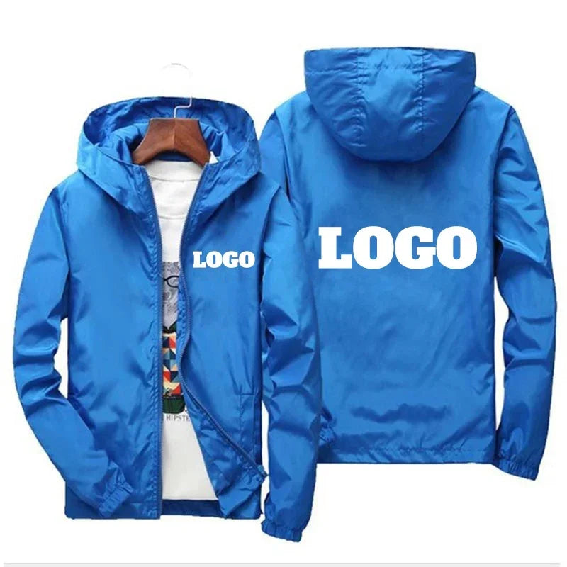 Chaqueta Cortavientos Impermeable para Hombre con Capucha