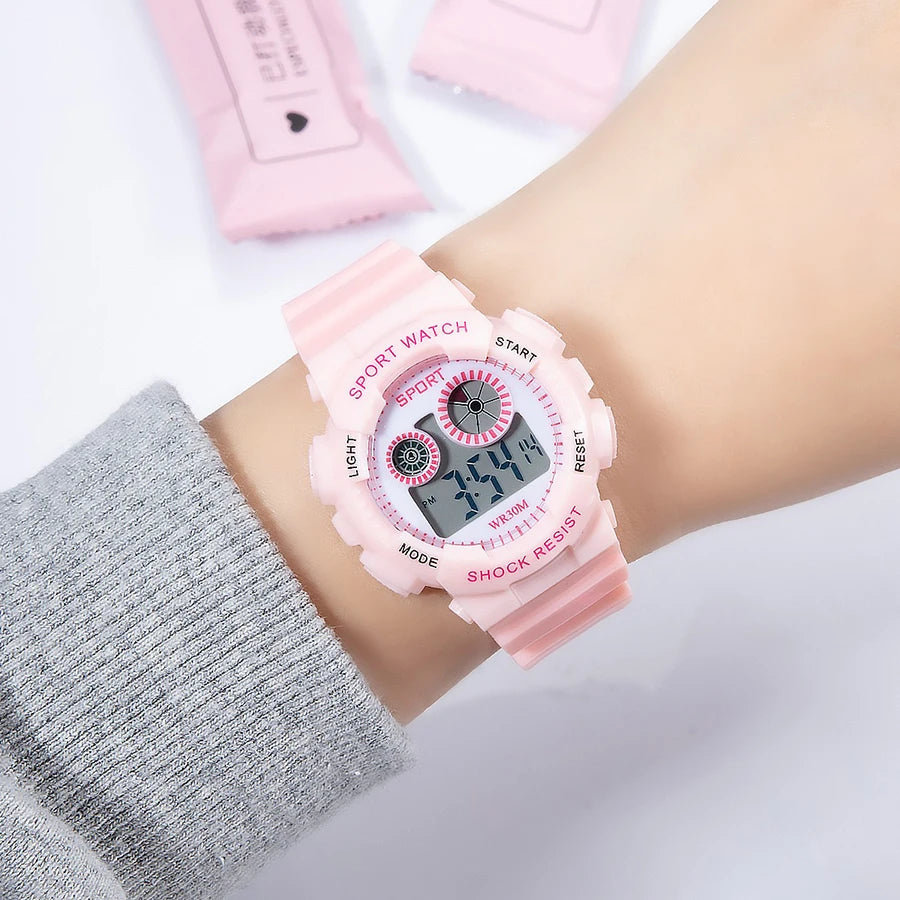 Reloj Deportivo Digital LED Impermeable para Niños